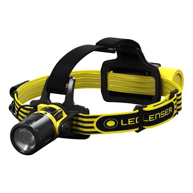 Ledlenser EXH8 - LED hämardatav pealamp LED/3xAA IP66 180 lm 40 h kollane