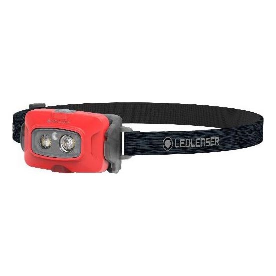 Ledlenser HF4R Core - hämardatav laetav LED-pealamp, 1000 mAh, IP68, 500 lm, 35 h, punane