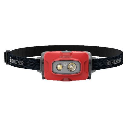 Ledlenser HF4R Core - hämardatav laetav LED-pealamp, 1000 mAh, IP68, 500 lm, 35 h, punane