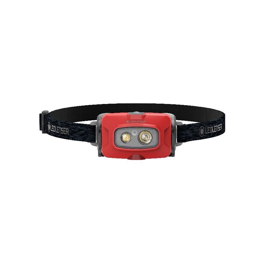 Ledlenser HF4R Core - hämardatav laetav LED-pealamp, 1000 mAh, IP68, 500 lm, 35 h, punane