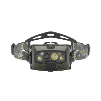 Ledlenser HF8R Core RGB - hämardatav laetav pealamp LED/3700 mAh IP68 1600 lm 90 h roheline