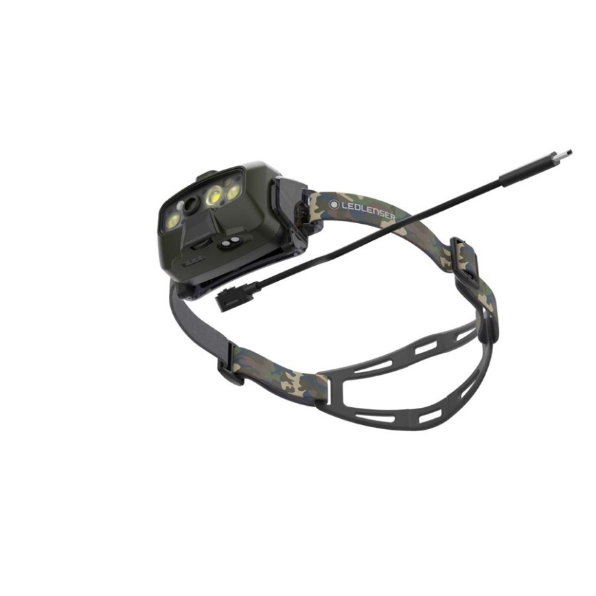 Ledlenser HF8R Core RGB - hämardatav laetav pealamp LED/3700 mAh IP68 1600 lm 90 h roheline