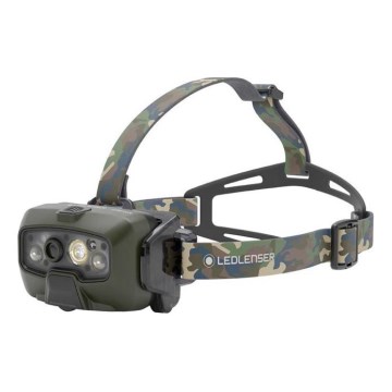 Ledlenser HF8R Core RGB - hämardatav laetav pealamp LED/3700 mAh IP68 1600 lm 90 h roheline