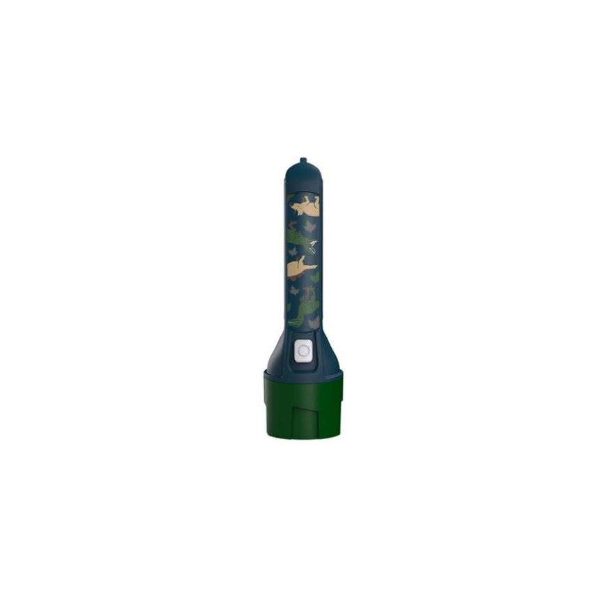 Ledlenser KIDBEAM4 DINO - LED hämardatav laste taskulamp LED/2xAAA IP44 roheline