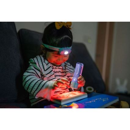 Ledlenser KIDBEAM4 RAINBOW - LED-hämardatav laste taskulamp LED/2xAAA IP44 lilla