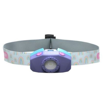 Ledlenser KIDLED2 RAINBOW - hämardatav laste otsmikulamp LED/1xAAA IPX4 40 lm 20h lilla