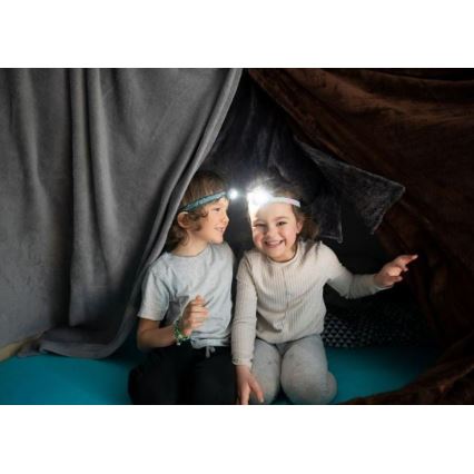 Ledlenser KIDLED4R DINO - hämardatav laetav laste pealamp LED/280 mAh IPX4 40 lm 18 h roheline