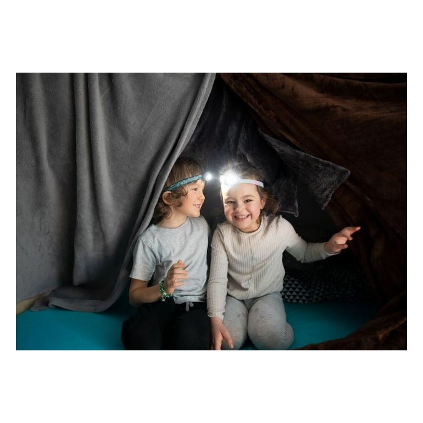 Ledlenser KIDLED4R DINO - hämardatav laetav laste pealamp LED/280 mAh IPX4 40 lm 18 h roheline