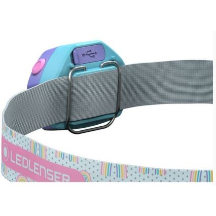 Ledlenser KIDLED4R RAINBOW - LED hämardatav laetav pealamp lastele LED/280 mAh IPX4 40lm 18 h lilla