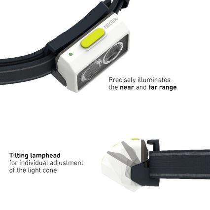 Ledlenser NEO5R - Hämardatav laetav LED-pealamp LED/1800 mAh IP54 600 lm 35 h must/valge