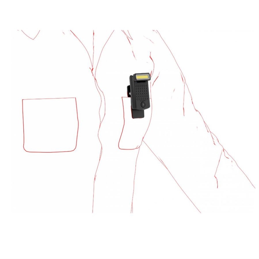 Ledlenser W1R - laetav hämardatav LED-töövalgusti klambriga LED/740 mAh IP54 220 lm