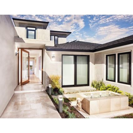 Ledvance - CRYSTAL välisseinale paigaldatav LED-seinavalgusti anduriga LED/5W/230V IP44