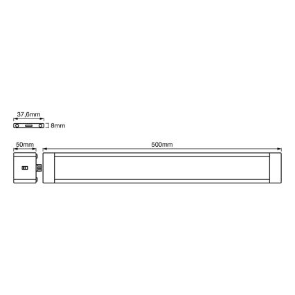 Ledvance - KOMPLEKT 2x LED Hämardatav köögikapialune valgusti anduriga CABINET LED/18W/230V