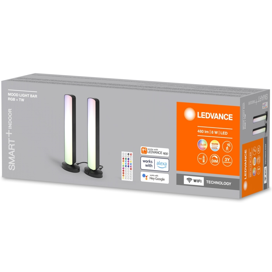Ledvance - KOMPLEKT 2x LED RGBW Hämardatav laualamp MOOD LIGHT LED/4W/230V Wi-Fi + kaugjuhtimispult