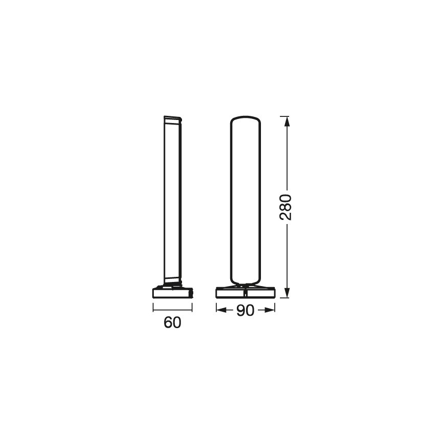 Ledvance - KOMPLEKT 2x LED RGBW Hämardatav laualamp MOOD LIGHT LED/4W/230V Wi-Fi + kaugjuhtimispult