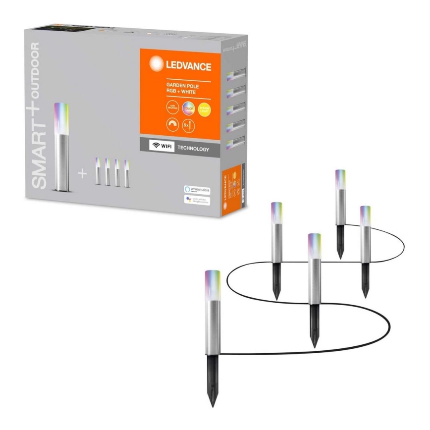 Ledvance Komplekt 5 X Led Rgbw Valivalgusti Smart Mini 5xled 5 7w 230v Ip65 Wi Fi Lambimaailm