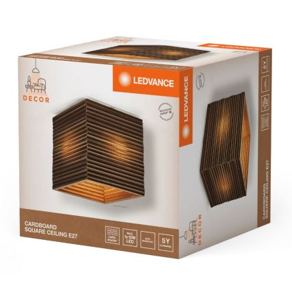 Ledvance - Laevalgusti DECOR CARDBOARD 1xE27/15W/230V 25x25 cm