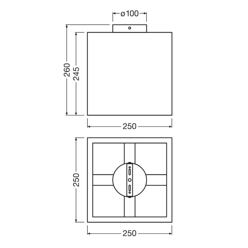 Ledvance - Laevalgusti DECOR CARDBOARD 1xE27/15W/230V 25x25 cm