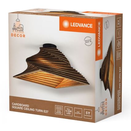 Ledvance - Laevalgusti DECOR CARDBOARD 1xE27/15W/230V 40x40 cm
