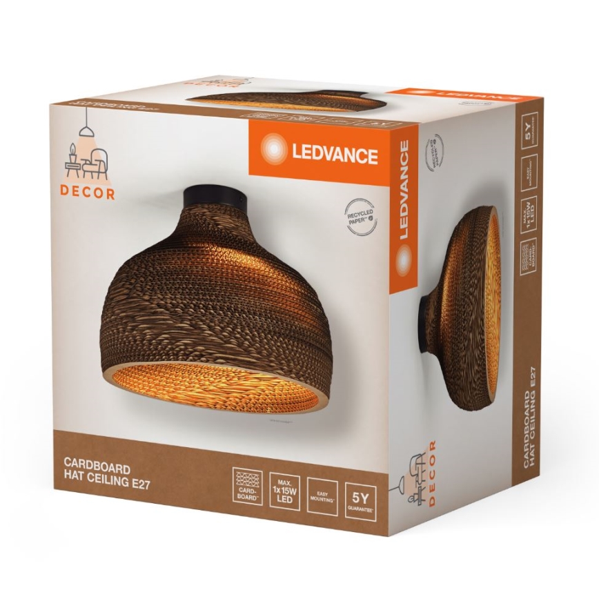 Ledvance - Laevalgusti DECOR CARDBOARD 1xE27/15W/230V d. 36 cm