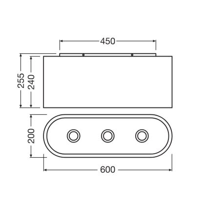 Ledvance - Laevalgusti DECOR CARDBOARD 3xE27/15W/230V