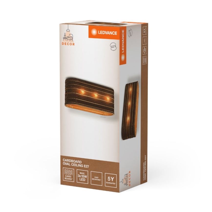 Ledvance - Laevalgusti DECOR CARDBOARD 3xE27/15W/230V