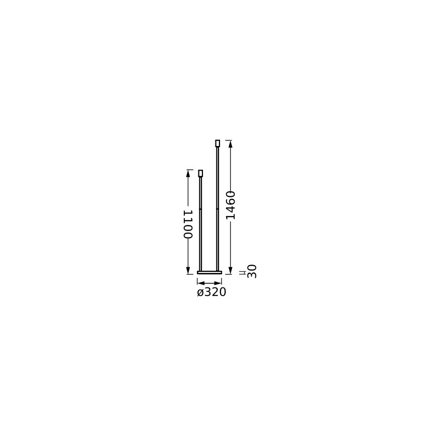 Ledvance - Lambi statiiv DECOR STICK 2xE27/40W/230V antratsiit