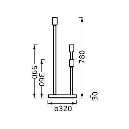 Ledvance - Lambi statiiv DECOR STICK 3xE27/40W/230V beež