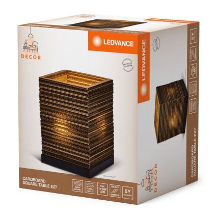 Ledvance - Laualamp DECOR CARDBOARD 1xE27/15W/230V 20x20 cm