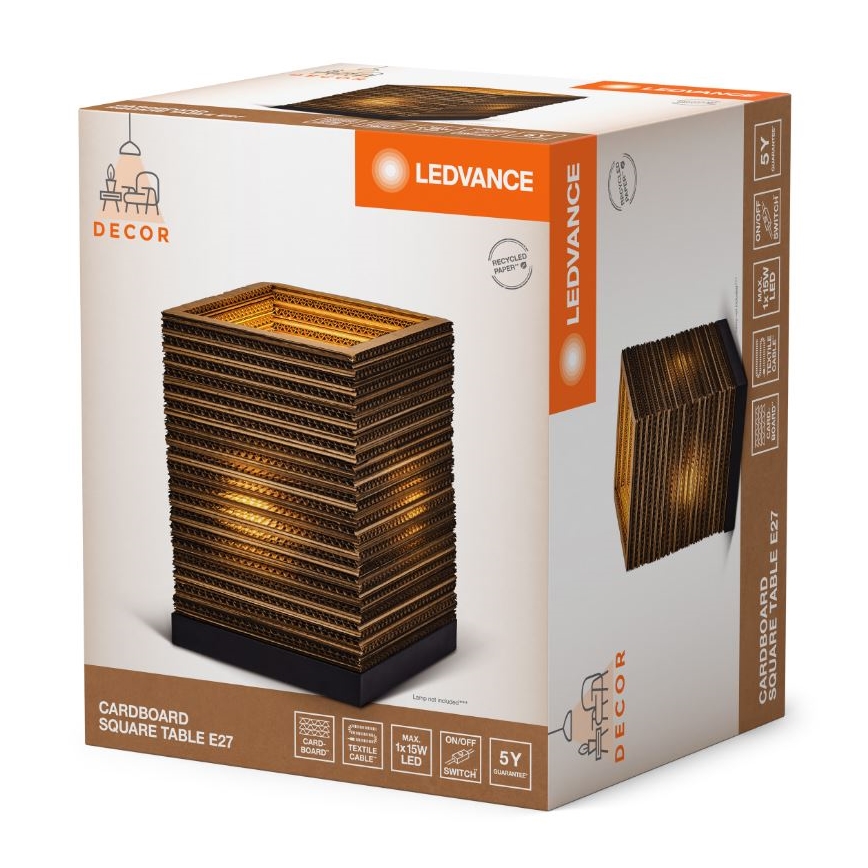 Ledvance - Laualamp DECOR CARDBOARD 1xE27/15W/230V 20x20 cm