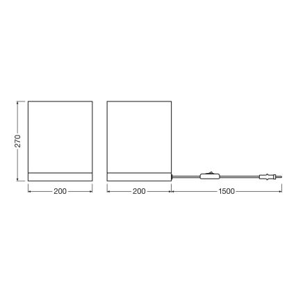 Ledvance - Laualamp DECOR CARDBOARD 1xE27/15W/230V 20x20 cm