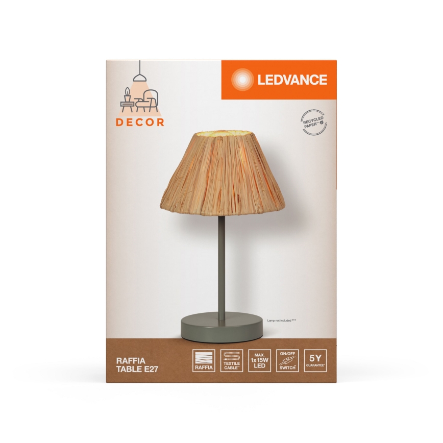 Ledvance - Laualamp DECOR RAFFIA 1xE27/15W/230V Palmi niin