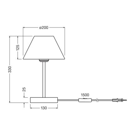 Ledvance - Laualamp DECOR RAFFIA 1xE27/15W/230V Palmi niin