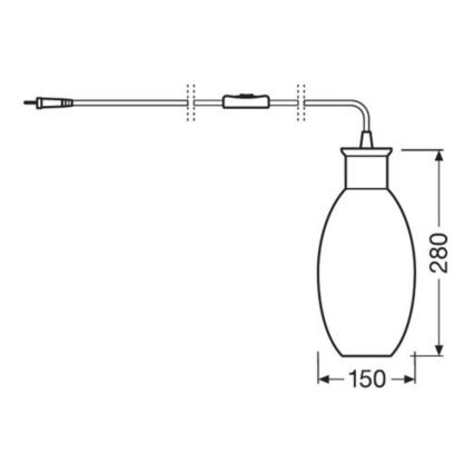 Ledvance - Laualamp GRAPE 1xE27/40W/230V oranž