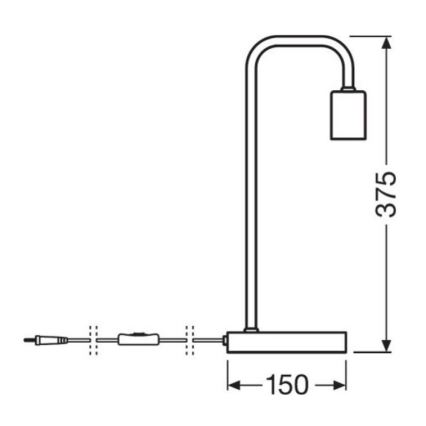 Ledvance - Laualamp PIPE 1xE27/40W/230V