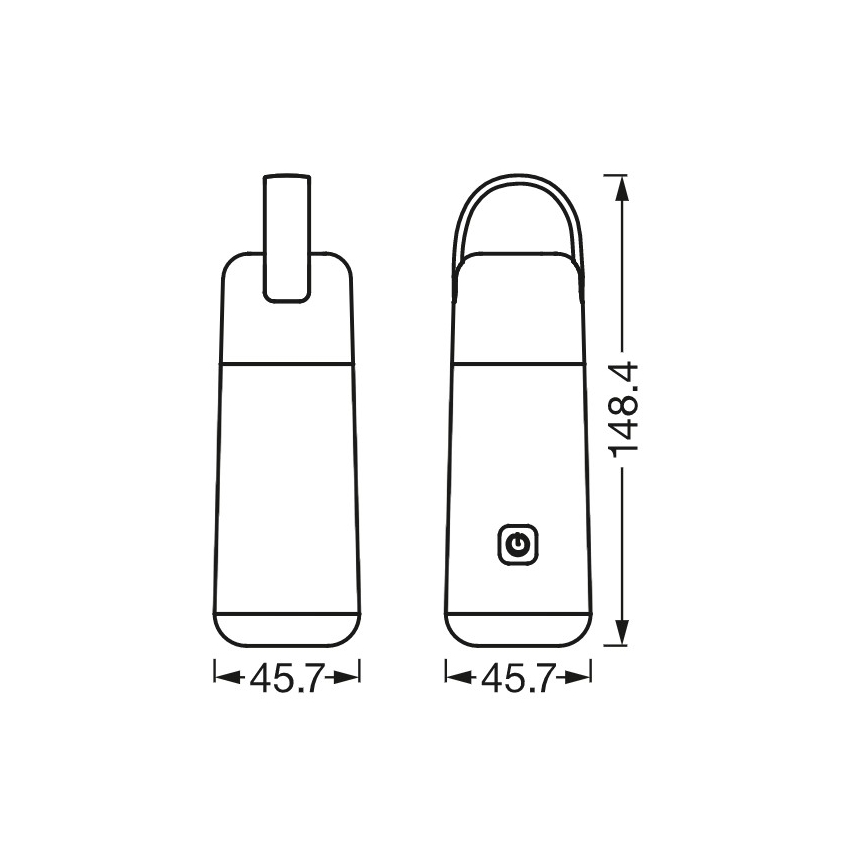 Ledvance - LED Akupank koos taskulambi funktsiooniga MOBILE LED/0,5W/5V 1800mAh 2xUSB