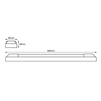 Ledvance - LED Alumine valgusti POWER BATTEN 2xLED/12W/230V 4000K