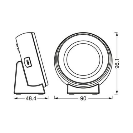 Ledvance - LED Digitaalne kell taustvalgustusega NIGHTLUX LED/0,3W/5V 1000mAh 3000/4000/6500K