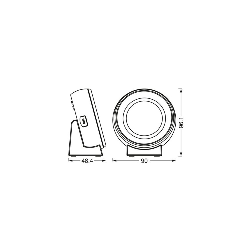 Ledvance - LED Digitaalne kell taustvalgustusega NIGHTLUX LED/0,3W/5V 1000mAh 3000/4000/6500K
