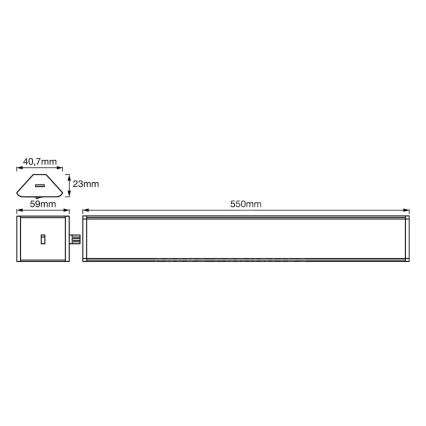 Ledvance - LED Hämardatav alumine valgusti anduriga CORNER LED/8W/230V