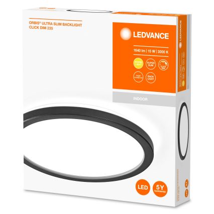 Ledvance - LED Hämardatav laevalgusti ORBIS LED/15W/230V must