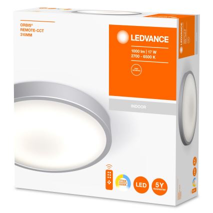 Ledvance - LED Hämardatav laevalgusti ORBIS LED/17W/230V 2700-6500 + pult