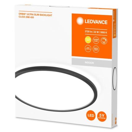 Ledvance - LED Hämardatav laevalgusti ORBIS LED/22W/230V must