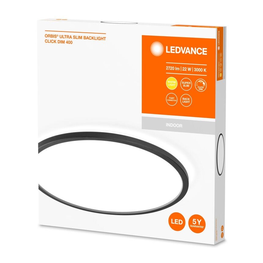 Ledvance - LED Hämardatav laevalgusti ORBIS LED/22W/230V must