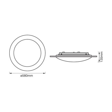 Ledvance - LED Hämardatav laevalgusti ORBIS SPARKLE LED/35W/230V 2700-6500K + Pult