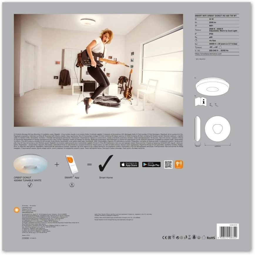 Ledvance - LED Hämardatav laevalgusti SMART+ DONUT LED/24W/230V 3000-6500K Wi-Fi