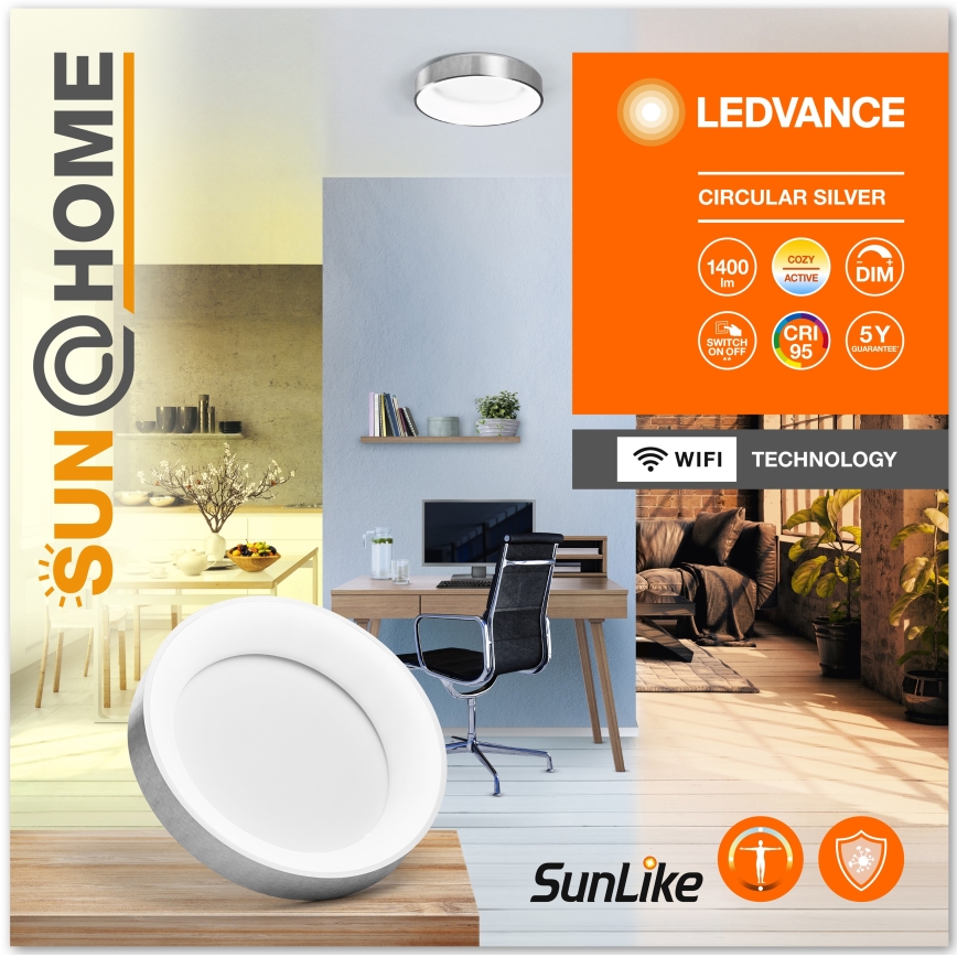 Ledvance-LED Hämardatav laevalgusti SUN@HOME CIRCULAR LED/18,5W/230V Wi-Fi