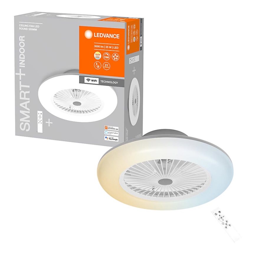 Ledvance - LED Hämardatav laevalgusti ventilaatoriga SMART+ LED/35W/230V Wi-Fi 3000-6500K + Pult