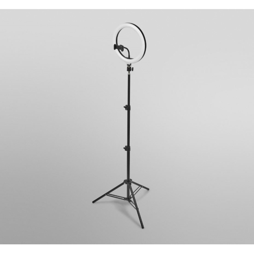 Ledvance - LED Hämardatav põrandalamp alusega ja hoidik vlogimiseks LED/6W/USB 3000/4000/6500K