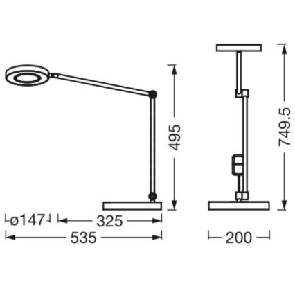 Ledvance - LED Hämardatav puutetundlik laualamp SUN@HOME LED/20W/230V 2200-5000 CRI 95 Wi-Fi